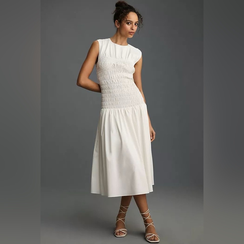 Mare Mare x Anthropologie Sleeveless Smocked Midi Dress